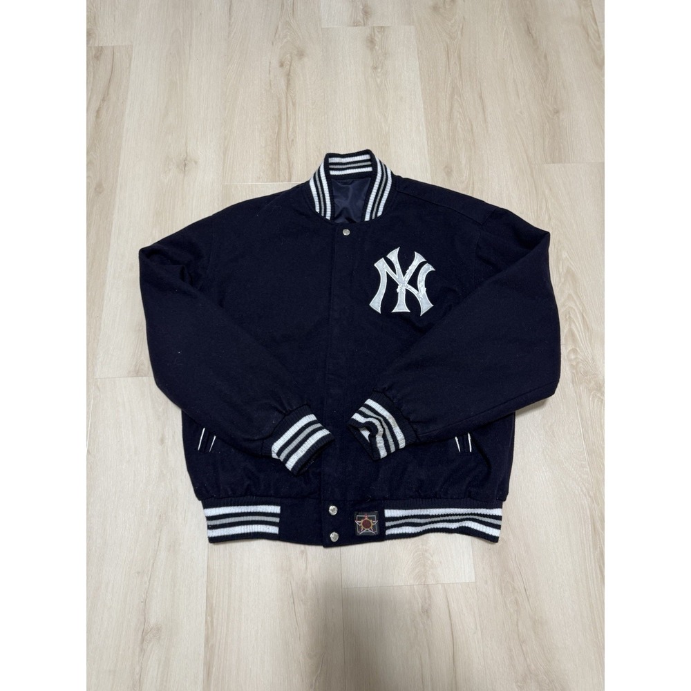 New York YANKEES Wool Blend Reversible Baseball Jacket JH Design MLB Men's 2XL